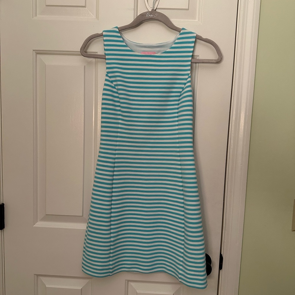 Lily Pulitzer Green and White Striped Dress